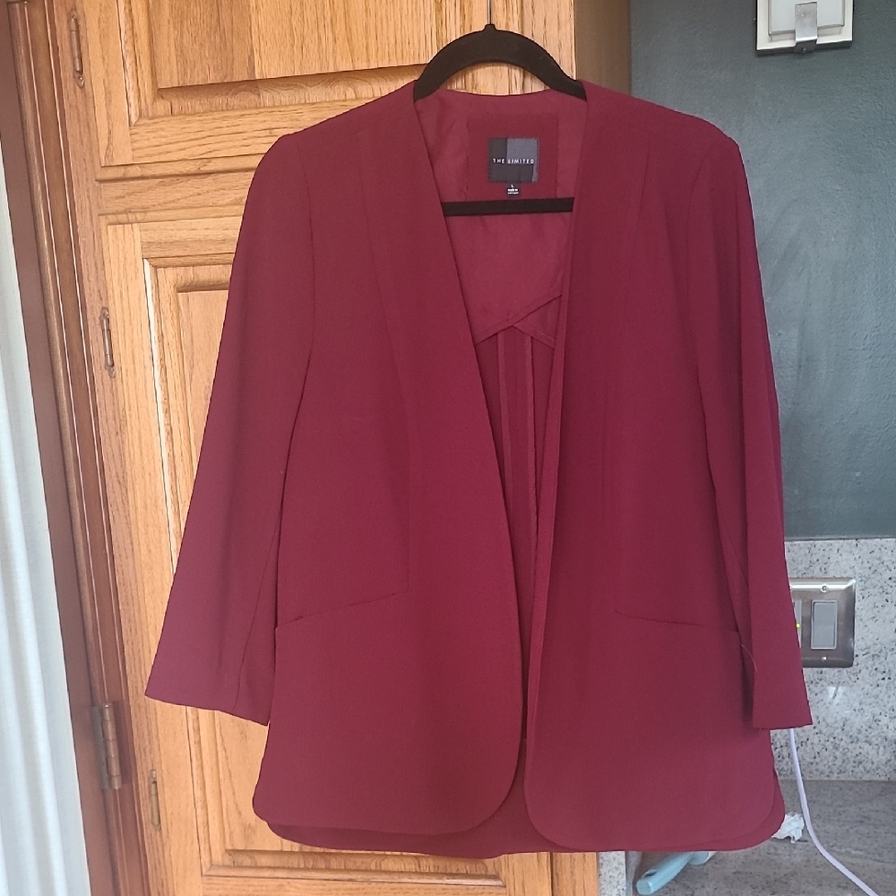 The Limited Burgundy Women's Blazer Sz L